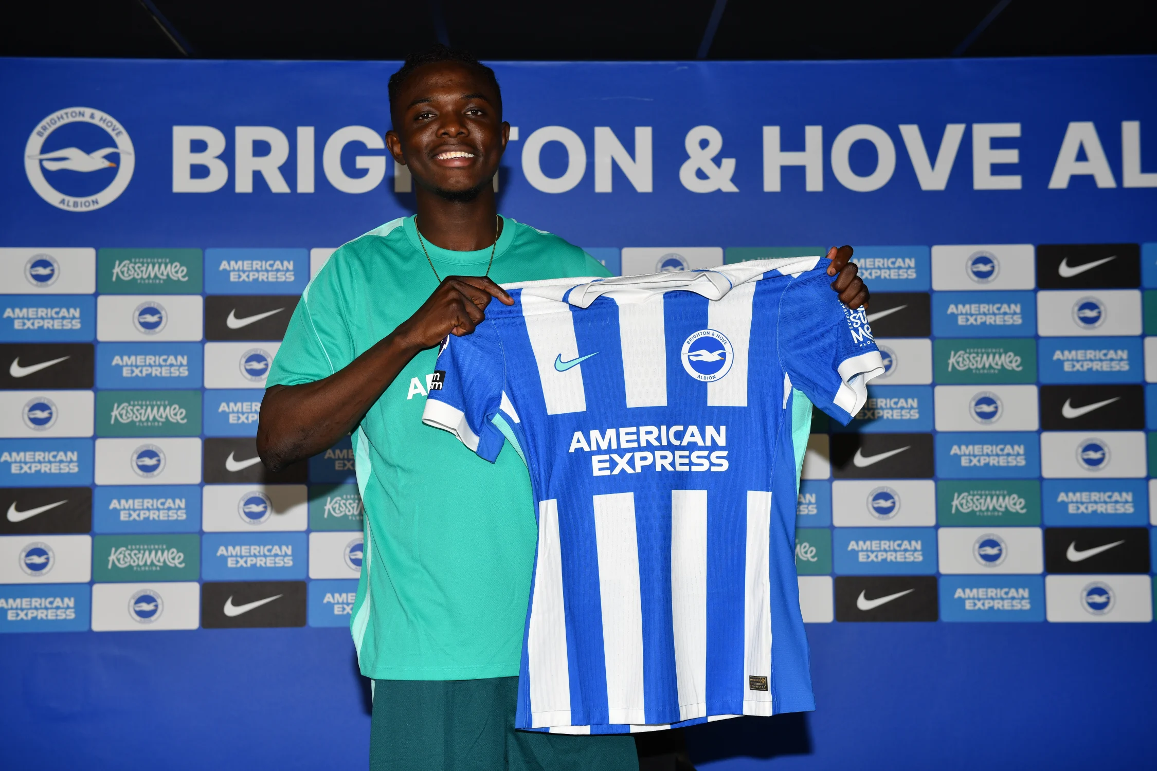 Nigerian winger Zadok Yohanna after signing for Brighton and Hove Albion